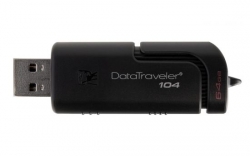 Флеш Диск Kingston 64Gb DataTraveler 104 DT104/64GB USB2.0 черный
