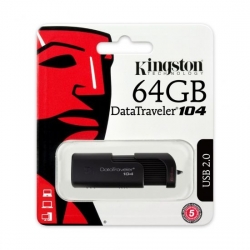 Флеш Диск Kingston 64Gb DataTraveler 104 DT104/64GB USB2.0 черный