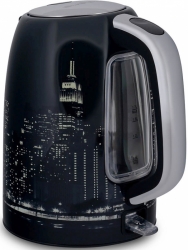 Чайник электрический Polaris PWK 1762CA City черный/рисунок