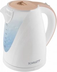 Чайник электрический Scarlett SC-EK18P43 белый/бежевый