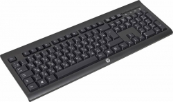 Клавиатура HP K2500 черный USB беспроводная Multimedia