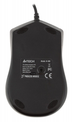 Мышь A4Tech N-400-2 черный/красный проводная