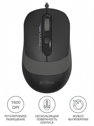 Мышь A4Tech Fstyler FM10 черный/серый проводная