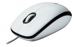 Мышь Logitech M100 белый проводная