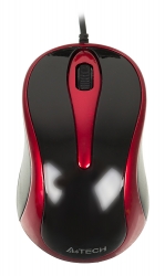 Мышь A4Tech N-360-2 красный/черный проводная