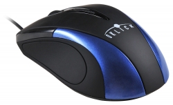 Мышь Oklick 235M черный/синий оптическая (800dpi) USB (2but)