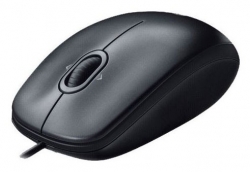 Мышь Logitech M100 черный/темно-серый проводная