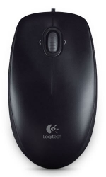 Мышь Logitech M100 черный/темно-серый проводная