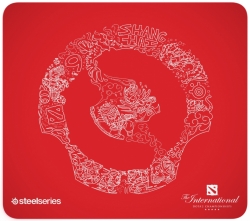 Коврик для мыши Steelseries QcK Large Dota 2 Edition рисунок/красный