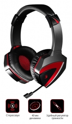 Наушники с микрофоном A4Tech Bloody G500 черный/красный