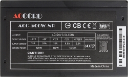 Блок питания Accord ACC-500W-NP (24+4+4pin) 120mm fan 4xSATA