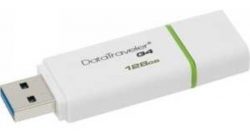 Флеш Диск Kingston 128Gb DataTraveler G4 DTIG4/128GB USB3.0 белый/зеленый