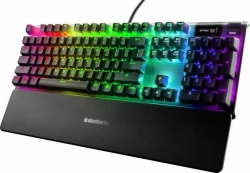 Клавиатура Steelseries Apex Pro Ru механическая черный USB for gamer LED (подставка для запястий)