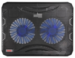 Подставка для ноутбука Buro BU-LCP156-B214 15.6&quot358x270x21мм 1xUSB 2x 140ммFAN 597г металлическая сетка, пластик черный