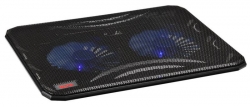 Подставка для ноутбука Buro BU-LCP156-B214 15.6&quot358x270x21мм 1xUSB 2x 140ммFAN 597г металлическая сетка, пластик черный