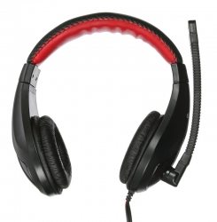 Наушники с микрофоном Oklick HS-L100 черный/красный 