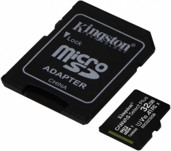 Карта памяти MicroSDHC Kingston 32Gb Canvas Select Plus class 10 SDCS2/32GB