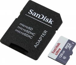 Карта памяти MicroSDXC SanDisk 128Gb Ultra SDSQUNS-128G-GN6TA