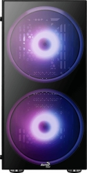 Корпус Aerocool Python-G-BK-v1 черный без БП ATX 1x120mm 2x200mm 2xUSB2.0 1xUSB3.0 audio bott PSU