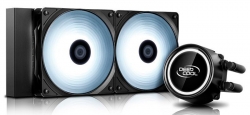 Устройство охлаждения(кулер) Deepcool Watercooler GAMMAXX L240T WHITE Soc-FM2+/AM2+/AM3+/AM4/1150/1151/1155/2011/ 4-pin 18-30dB Al 200W 1238gr LED Ret