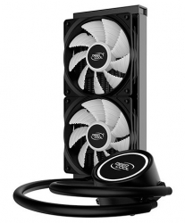 Устройство охлаждения(кулер) Deepcool Watercooler GAMMAXX L240T WHITE Soc-FM2+/AM2+/AM3+/AM4/1150/1151/1155/2011/ 4-pin 18-30dB Al 200W 1238gr LED Ret