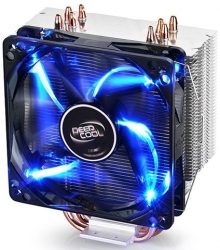 Устройство охлаждения(кулер) Deepcool GAMMAXX 400 BLUE BASIC Soc-FM2+/AM2+/AM3+/AM4/1150/1151/1155/ 4-pin 18-30dB Al+Cu 130W 640gr LED Ret
