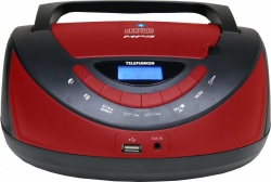 Аудиомагнитола Telefunken TF-CSRP3497B черный/красный