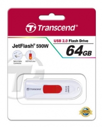 Флеш Диск Transcend 64Gb Jetflash 590 TS64GJF590W белый