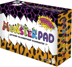 Планшет Turbo TurboKids Monsterpad RK3126 (1.2) 4C/RAM1Gb/ROM16Gb 7 IPS 1024x600/Android 7.1/черный/2Mpix/0.3Mpix/BT/WiFi/Touch/microSD 32Gb/minUSB/30