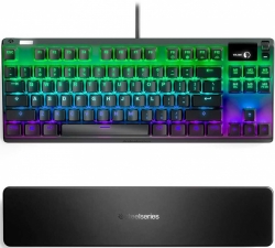 Клавиатура Steelseries Apex Pro TKL RU механическая черный USB Multimedia for gamer LED (подставка для запястий)