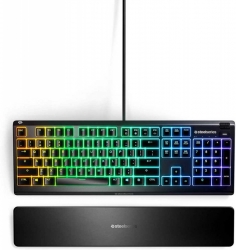 Клавиатура Steelseries Apex 3 RU черный USB Multimedia for gamer LED (подставка для запястий)