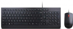 Клавиатура + мышь Lenovo Wired Combo Essential черный