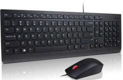 Клавиатура + мышь Lenovo Wired Combo Essential черный