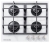 Газовая варочная поверхность Electronicsdeluxe GG4 750229F-013 стекло белое