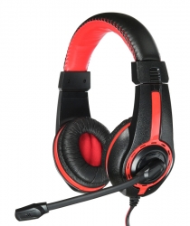 Наушники с микрофоном Oklick HS-L200 черный/красный