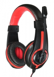 Наушники с микрофоном Oklick HS-L200 черный/красный
