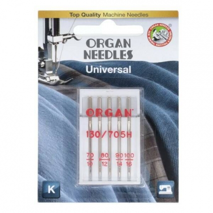 Иглы для швейных машин Organ 5/70-100 Universal Blister