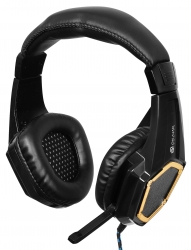 Наушники с микрофоном Oklick HS-L310G Guardian черный/желтый