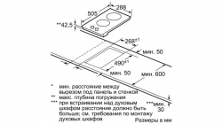 Варочная поверхность Bosch PKE345CA1 серебристый/черный