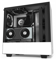 Корпус NZXT H510i CA-H510i-W1 белый без БП ATX 3x120mm 3x140mm 1xUSB3.0 audio bott PSU