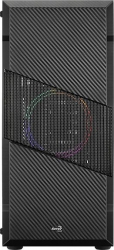 Корпус Aerocool Menace Saturn FRGB-G-BK-v1 черный без БП ATX 8x120mm 2x140mm 2xUSB3.0 audio bott PSU