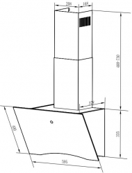 Вытяжка каминная Weissgauff Assy 60 TC черный