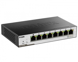 Коммутатор D-Link DGS-1100-08PD 8G 1PoE настраиваемый