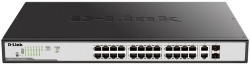 Коммутатор D-Link DGS-1100-26MP 26G 24PoE 370W настраиваемый