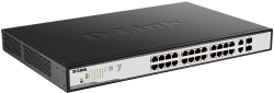 Коммутатор D-Link DGS-1100-26MP 26G 24PoE 370W настраиваемый