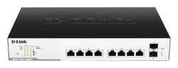 Коммутатор D-Link DGS-1100-10MPP 8G 2SFP 8PoE управляемый