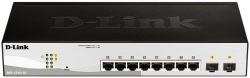 Коммутатор D-Link DGS-1210-10/FL1A 8G 2SFP настраиваемый