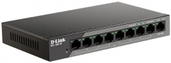 Коммутатор D-Link DSS-100E-9P/A1A 8x100Mb 1G 8PoE 92W неуправляемый