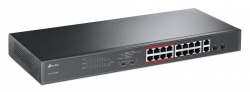 Коммутатор TP-Link TL-SL1218MP 16x100Mb 2G 16PoE+ 192W неуправляемый