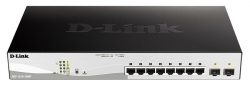 Коммутатор D-Link DGS-1210-10MP/F1A 8G 2SFP 8PoE 130W настраиваемый